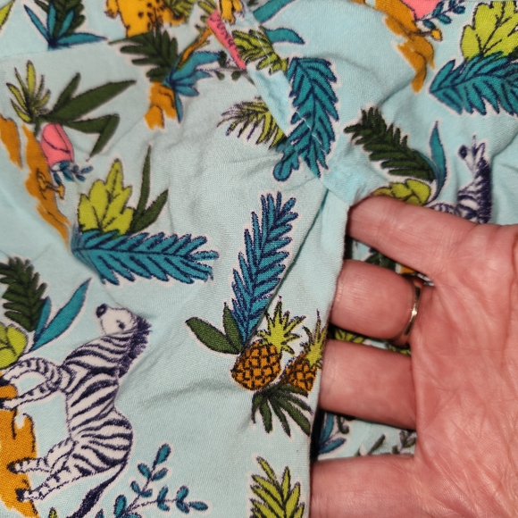 Cherokee Kids Casual Romper - Blue with Animal Print - Picture 3 of 5